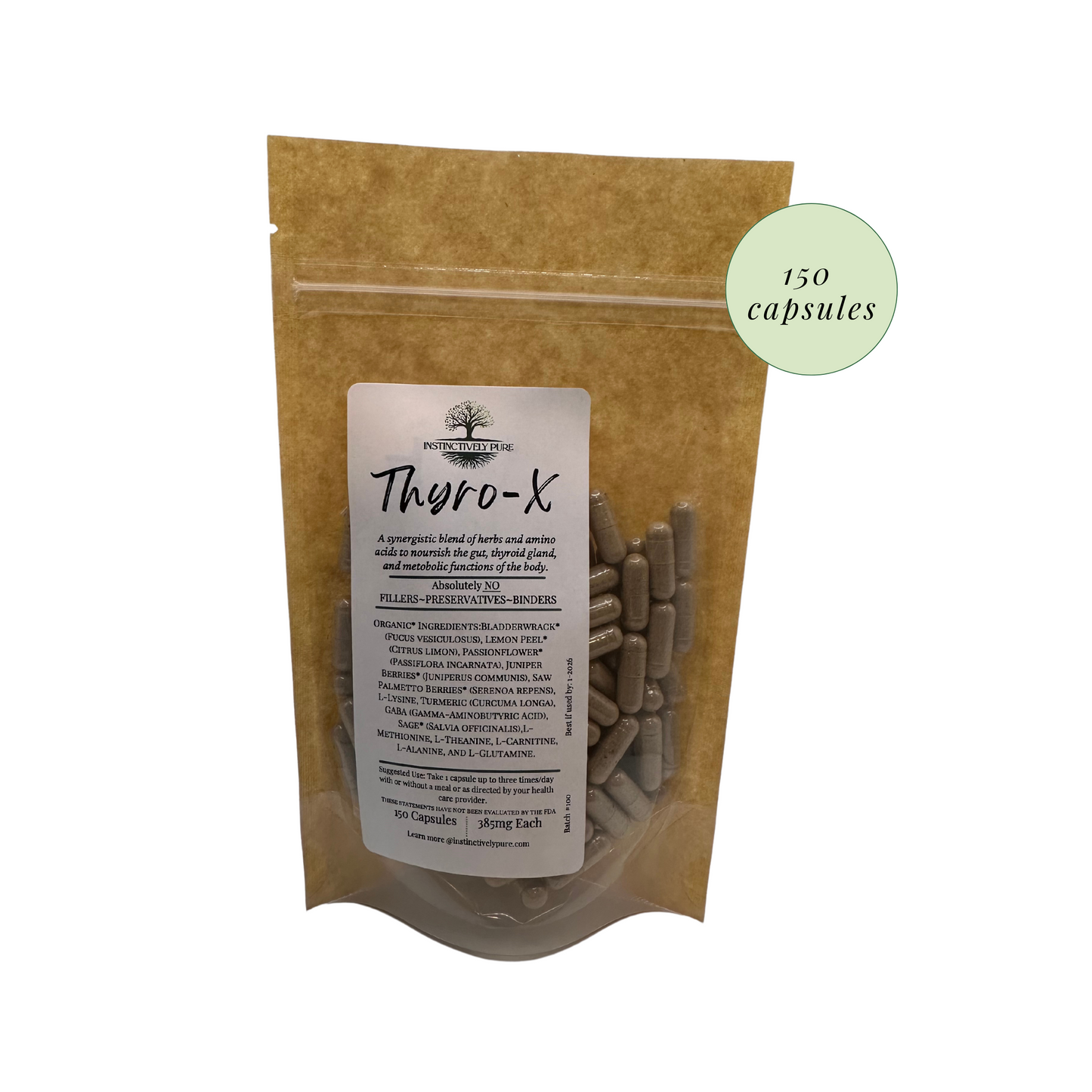 Thyro-X Herbal Supplement 150 capsules