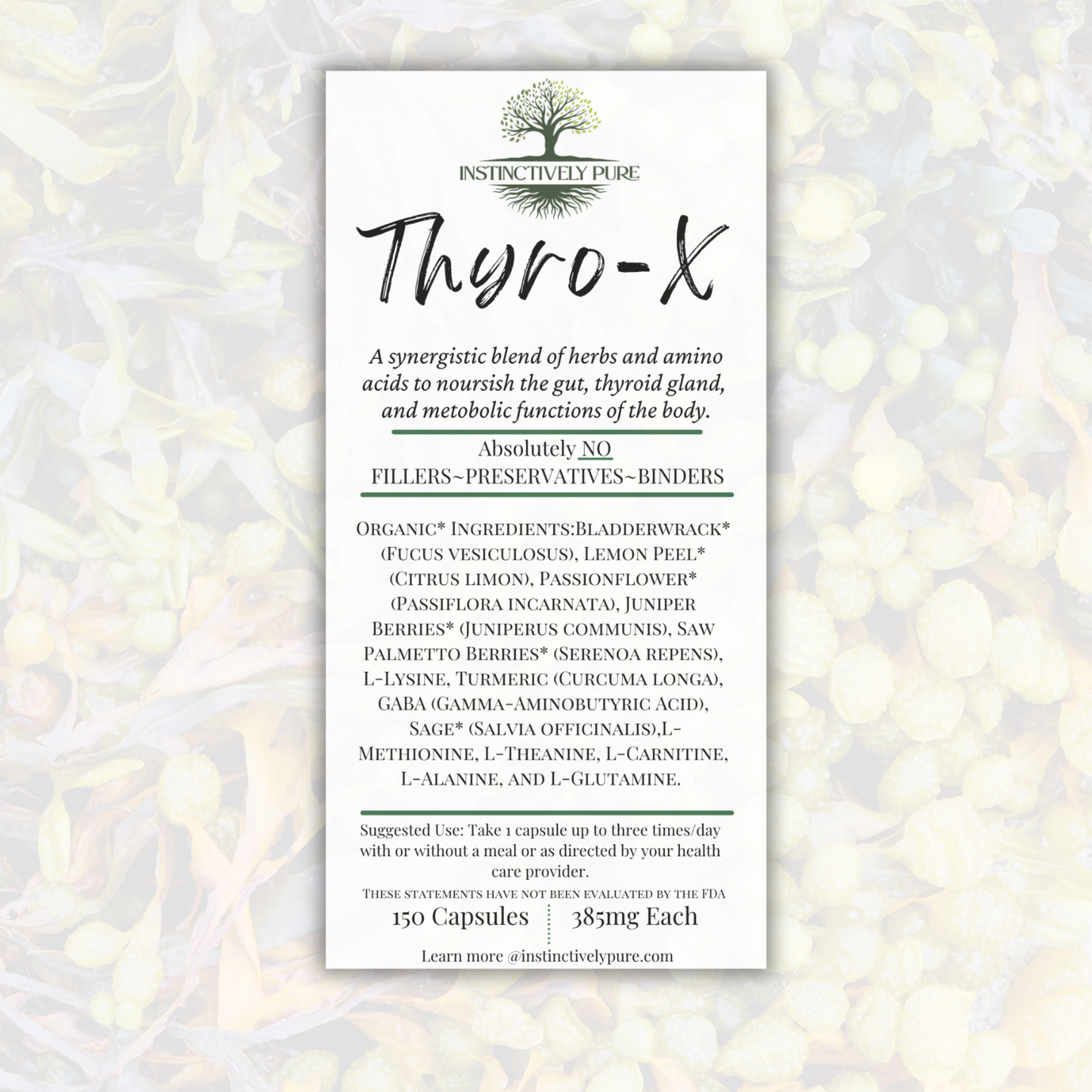 Thyro-X Herbal Supplement 150 capsules