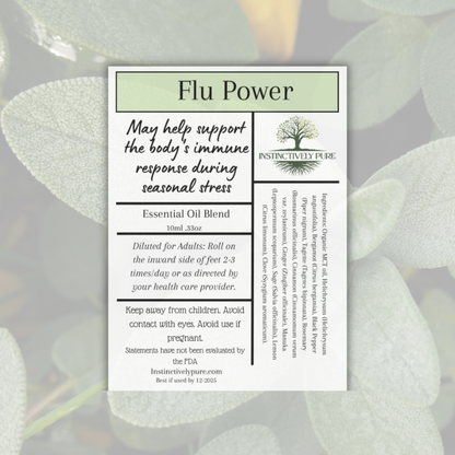 Flu Power Immune Blend Essential Oil Roll On 10ml