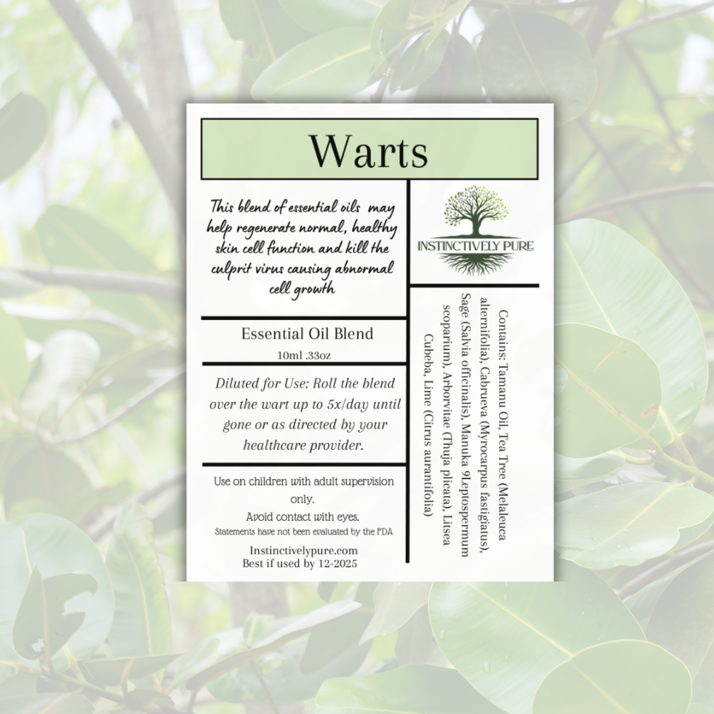 Warts Essential Oil Roll On 10ml