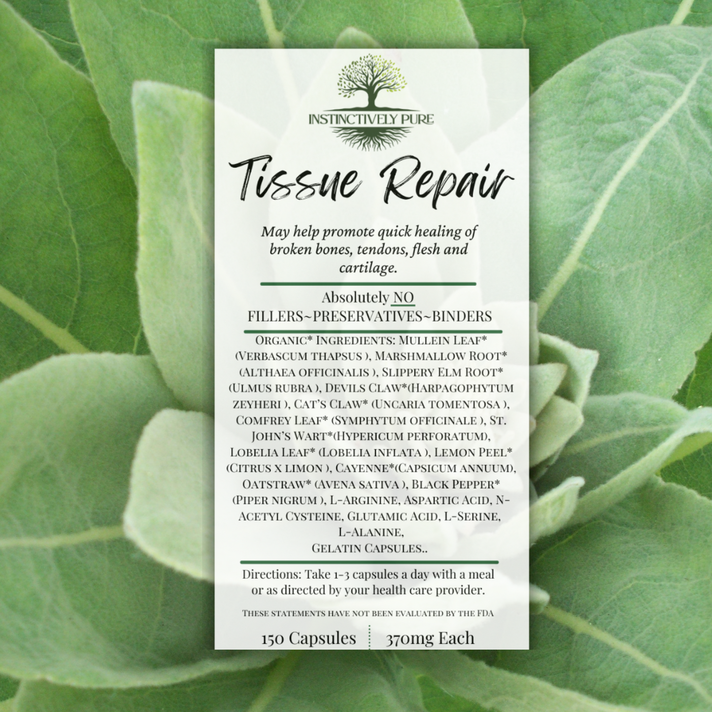 Tissue Repair Herbal Supplement 150 capsules