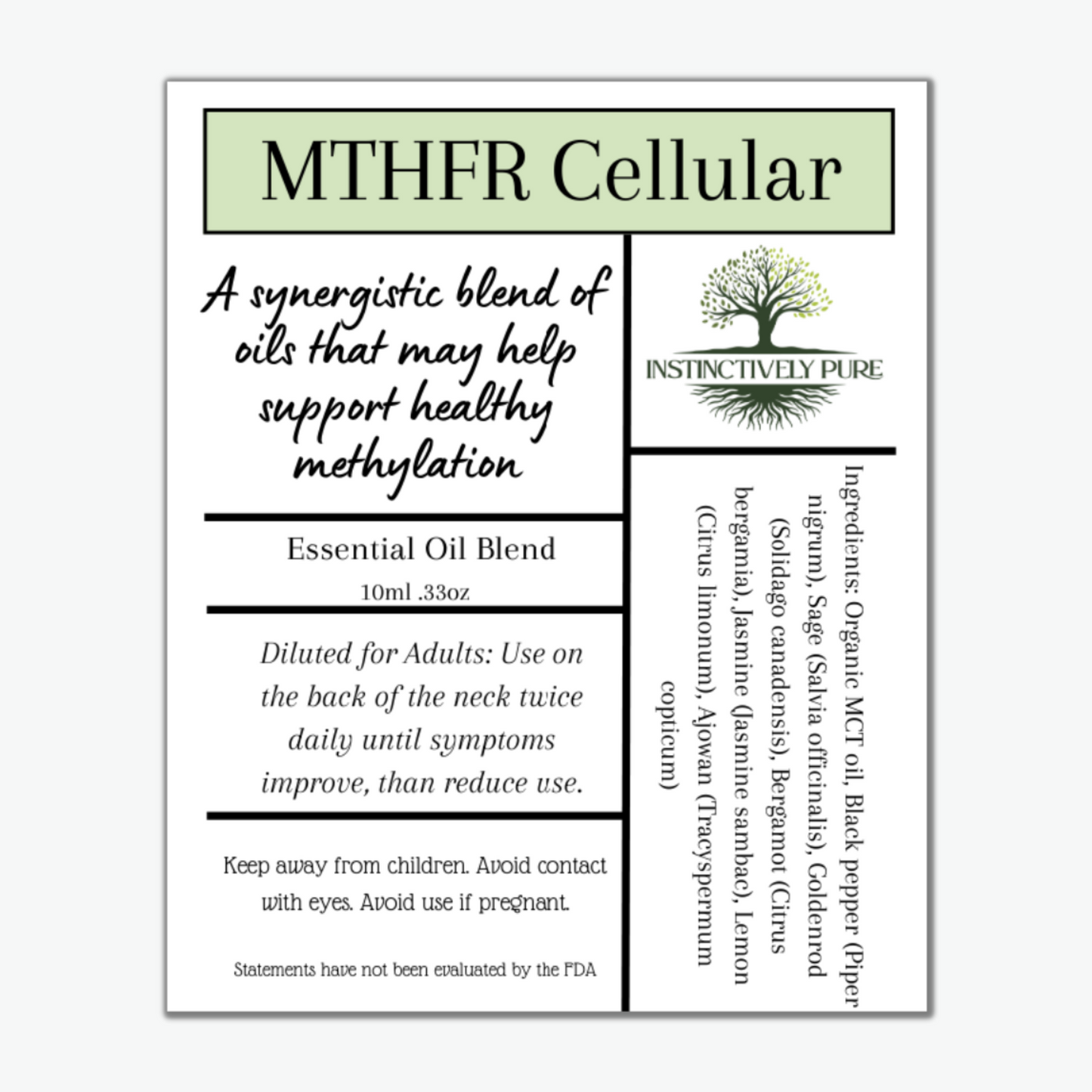 MTHFR Cellular Essential Oil Roll On 10ml