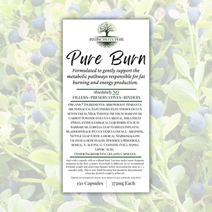 Pure Burn Herbal Supplement 150 capsules