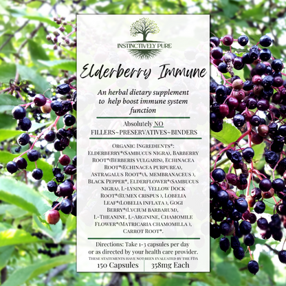 Elderberry Immune Herbal Supplement 150 capsules