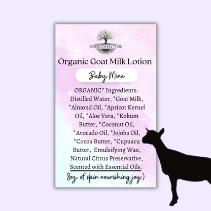 Organic Goat Milk Lotion Baby Mine Fragrance 8oz